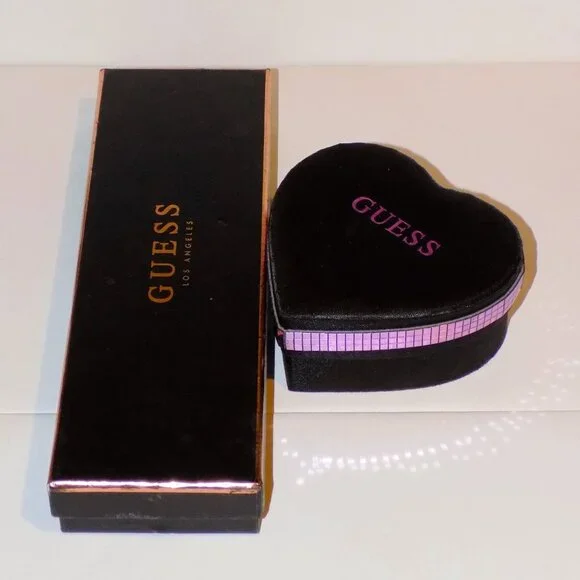 Lot 2 New Guess Interchangeable Brooch Choker & Crystal Flower Necklace Bundle - Picture 12 of 15